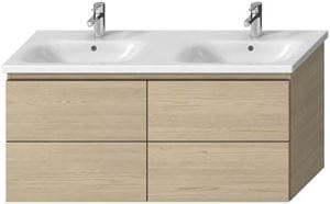 JIKA MIO-N skrinka pod dvojumývadlo 126,6x44,5x58,8 cm, 4 zásuvky, Push-open, jaseň
