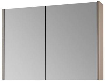 DŘEVOJAS ENZO GA2OE 100 zrkadlová skrinka 95,6x74,1x15,3 cm, osvetlenie s reguláciou stmievania, s vypínačom a el. zásuvkou, lamino/MDF, vysoko lesklá béžová