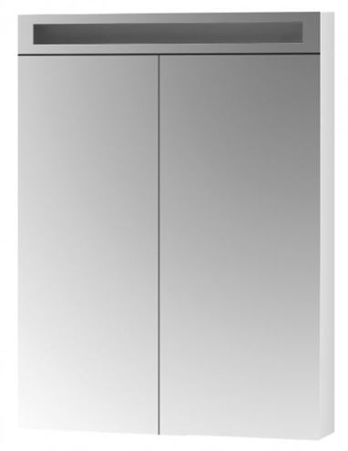 DŘEVOJAS AIR GA2OE 60 zrkadlová skrinka 60x82x13,8 cm, osvetlenie, s vypínačom a el. zásuvkou, lamino, lesklá biela 69264 Obrázek - Hlavní obrázek