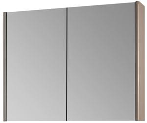DŘEVOJAS ENZO GA2OE 80 zrkadlová skrinka 80,6x74,1x15,3 cm, osvetlenie s reguláciou stmievania, s vypínačom a el. zásuvkou, lamino/MDF, vysoko lesklá biela