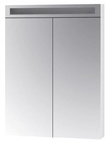 DŘEVOJAS MAX GA2O 60 zrkadlová skrinka 60x82x13,8 cm, osvetlenie, lamino, lesklá biela 69158 Obrázek - Hlavní obrázek