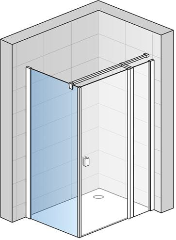 CONCEPT 200 CONT1 bočná stena 80x200 cm, aluchróm/číre sklo CONT10805007 Obrázek - Hlavní obrázek