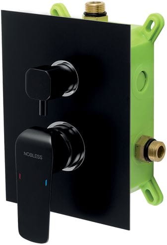 EASY PLUS NOBLESS podomietková batéria, pre 2 spotrebiče, s telesom, matná čierna EAPB051 Obrázek - Hlavní obrázek