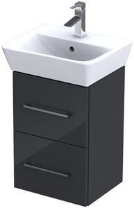 CONCEPT 100 skrinka pod umývadlo 37,4x31,3x55,8 cm, 2 zásuvky, antracit