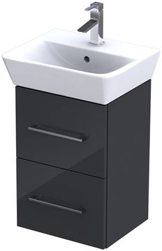 CONCEPT 100 skrinka pod umývadlo 37,4x31,3x55,8 cm, 2 zásuvky, antracit