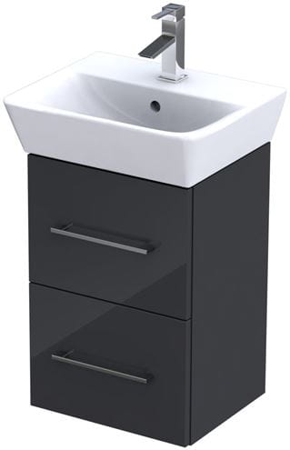 CONCEPT 100 skrinka pod umývadlo 37,4x31,3x55,8 cm, 2 zásuvky, antracit PTA-058 Obrázek - Hlavní obrázek