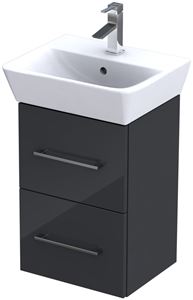 CONCEPT 100 skrinka pod umývadlo 37,4x31,3x55,8 cm, 2 zásuvky, antracit