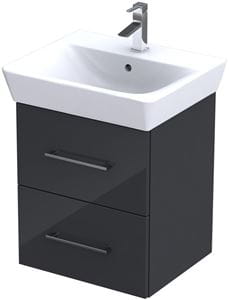 CONCEPT 100 skrinka pod umývadlo 47,4x40,8x55,8 cm, 2 zásuvky, antracit