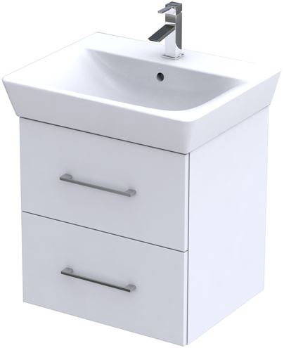 CONCEPT 100 skrinka pod umývadlo 52,4x43,3x55,8 cm, 2 zásuvky, biela PTA-061 Obrázek - Hlavní obrázek