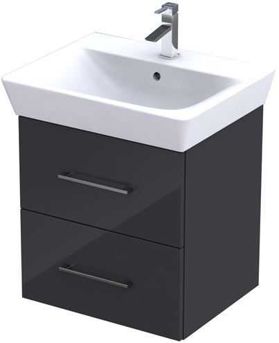 CONCEPT 100 skrinka pod umývadlo 52,4x43,3x55,8 cm, 2 zásuvky, antracit PTA-062 Obrázek - Hlavní obrázek