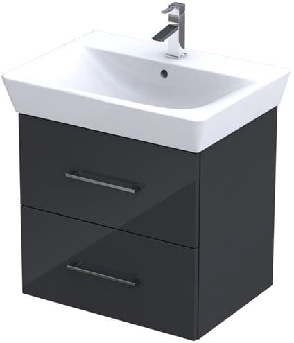 CONCEPT 100 skrinka pod umývadlo 57,4x43,3x55,8 cm, 2 zásuvky, antracit PTA-064 Obrázek - Hlavní obrázek