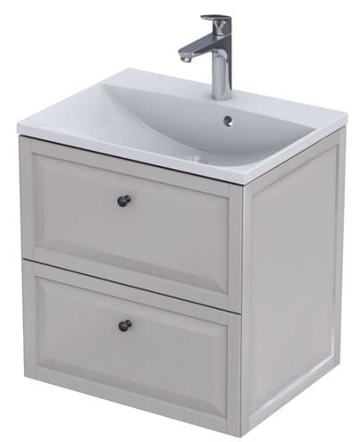 CONCEPT RETRO skrinka pod umývadlo 59,6x45,9x60,3 cm, 2 zásuvky, matná béžová OR47-SD2S-60-10 Obrázek - Hlavní obrázek