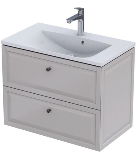 CONCEPT RETRO skrinka pod umývadlo 79,6x45,9x60,3 cm, 2 zásuvky, matná béžová OR47-SD2S-80-10 Obrázek - Hlavní obrázek