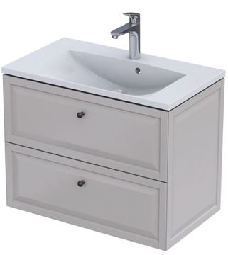 CONCEPT RETRO skrinka pod umývadlo 79,6x45,9x60,3 cm, 2 zásuvky, matná béžová