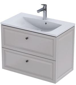 CONCEPT RETRO skrinka pod umývadlo 79,6x45,9x60,3 cm, 2 zásuvky, matná béžová
