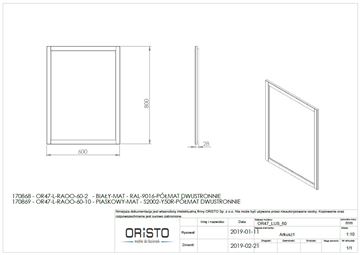 CONCEPT RETRO zrkadlo 60x80 cm OR47-L-RAOO-60-10 Technický nákres