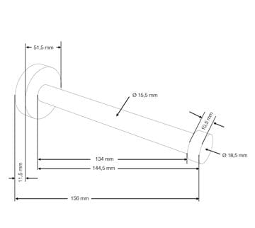 CONCEPT 100 držiak toaletného papiera, rezervný, čierna 401031 Technický nákres