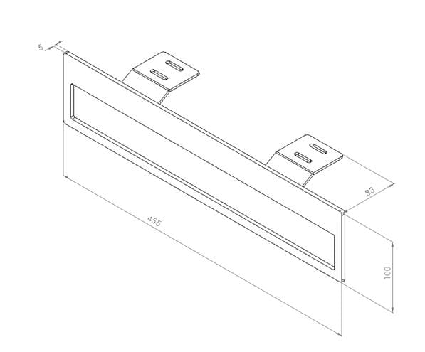 CONCEPT RETRO držiak uteráka 455 mm, matná biela OR00-A-RE-45-2 Technický nákres