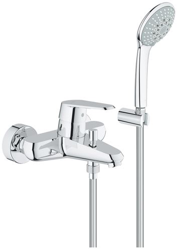 GROHE EURODISC COSMOPOLITAN vaňová nástenná batéria, s prepínačom, so sprchovou súpravou, chróm 33395002 Obrázek - Hlavní obrázek