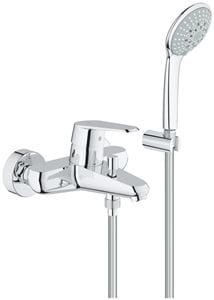 GROHE EURODISC COSMOPOLITAN vaňová nástenná batéria, s prepínačom, so sprchovou súpravou, chróm