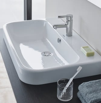 DURAVIT HAPPY D.2 umývadlo 100 cm, s otvorom pre batériu a prepadom, WonderGliss 23181000001 Obrázek - fotka
