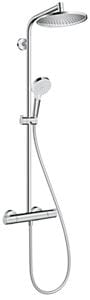 HANSGROHE CROMETTA S SHOWERPIPE 240 sprchový set s termostatickou batériou, horná sprcha, ručná sprcha s 2 prúdmi, tyč, hadica, EcoSmart, chróm