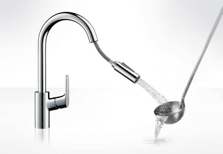 HANSGROHE FOCUS drezová batéria, s vyťahovacou sprškou, matná čierna 31815670 Obrázek - fotka