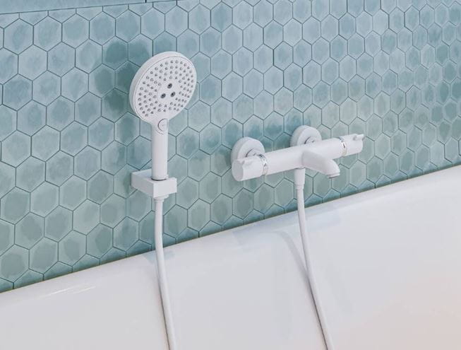 HANSGROHE ECOSTAT vaňová nástenná termostatická batéria, s prepínačom, matná čierna 13114670 Obrázek - fotka