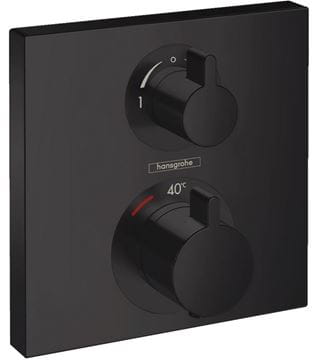 HANSGROHE ECOSTAT SQUARE podomietková termostatická batéria, pre 2 spotrebiče, matná čierna
