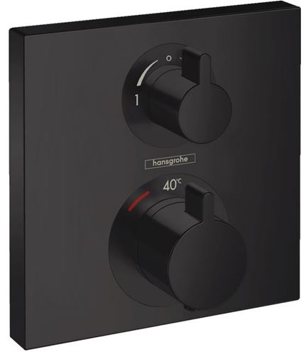 HANSGROHE ECOSTAT SQUARE podomietková termostatická batéria, pre 2 spotrebiče, matná čierna 15714670 Obrázek - Hlavní obrázek