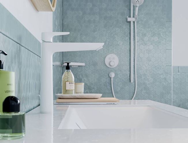 HANSGROHE TALIS E umývadlová stojanková batéria, s odtokovou súpravou, EcoSmart, matná čierna 71716670 Obrázek - fotka