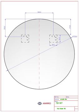 AMIRRO PURE RONDE zrkadlo 75 cm 710-327 Technický nákres