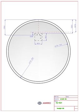 AMIRRO MOONLIGHT zrkadlo 80 cm, s osvetlením 411-064 Technický nákres