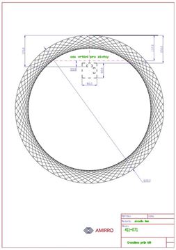 AMIRRO CROSSLINES zrkadlo 60 cm, s osvetlením 411-071 Technický nákres