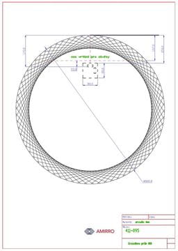 AMIRRO CROSSLINES zrkadlo 80 cm, s osvetlením 411-095 Technický nákres