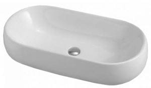 LEBON AZZURA NUVOLA umývadlo nábytkové 600x400x120mm, oválne, biela