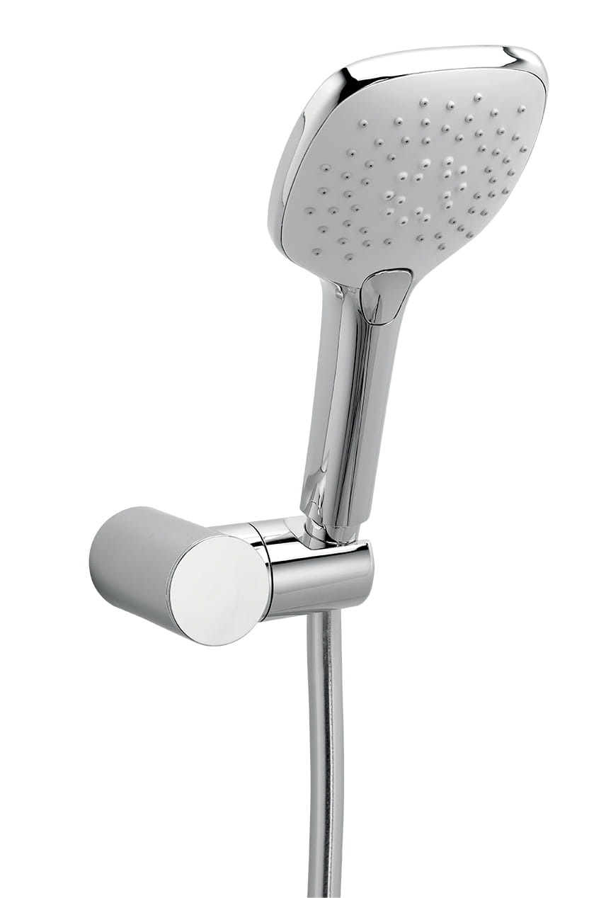 NOVASERVIS METALIA 58 sprchová súprava 3-dielna, ručná sprcha 105x105 mm, 3 prúdy, hadica, držiak, Eco, chróm
