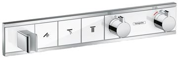 HANSGROHE RAINSELECT podomietková termostatická batéria, pre 3 spotrebiče, s držiakom sprchy, biela/chróm