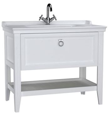 VITRA VALARTE skrinka s umývadlom 100x53x88 cm, 1 zásuvka, 1 polica, matná biela