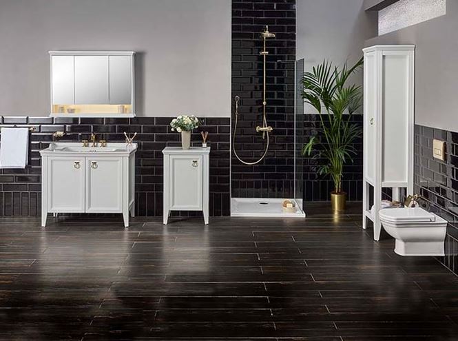 VITRA VALARTE vysoká skrinka 53,5x39,5x196,5 cm, 1 polica, 1 dvierka, pánty vľavo, matná biela 62240 Obrázek - fotka