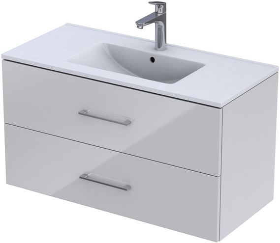 CONCEPT 250 skrinka pod umývadlo 100x45,7x55 cm, 2 zásuvky, biela PTA-007 Obrázek - Hlavní obrázek