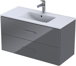 CONCEPT 250 skrinka pod umývadlo 100x45,7x55 cm, 2 zásuvky, antracit lesk