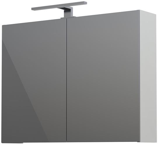 CONCEPT 250 zrkadlová skrinka 80x60x16 cm, osvetlenie, lesklá biela PTA-016 Obrázek - Hlavní obrázek