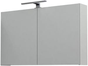 CONCEPT 250 zrkadlová skrinka 100x60x16 cm, osvetlenie, lesklá biela