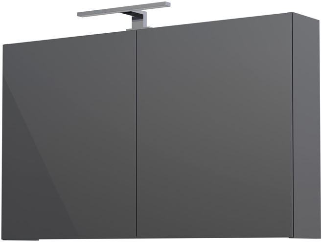 CONCEPT 250 zrkadlová skrinka 100x60x16 cm, osvetlenie, antracit lesk PTA-019 Obrázek - Hlavní obrázek