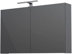 CONCEPT 250 zrkadlová skrinka 100x60x16 cm, osvetlenie, antracit lesk