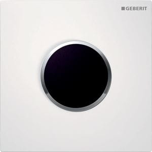 GEBERIT senzorový splachovač pisoáru, napájanie zo siete, pre kombináciu s telesom, biela/lesklý chróm