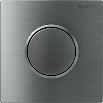 GEBERIT 10 ROUND ovládacie tlačidlo splachovania pre pisoár, easy-to-clean, oceľ, kartáčovaný/leštený nerez