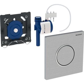 GEBERIT 10 ROUND ovládacie tlačidlo splachovania pre pisoár, easy-to-clean, oceľ, kartáčovaný/leštený nerez 116.015.SN.1 Obrázek - fotka