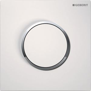 GEBERIT 10 ovládacie tlačidlo splachovania pre pisoár, plast, biela/lesklý chróm